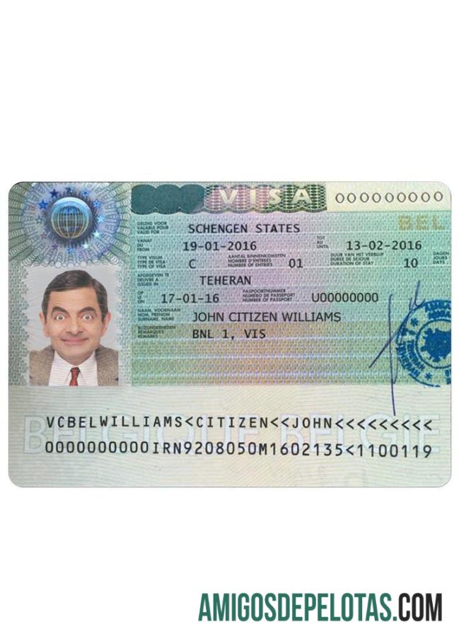 Visto BÉLGICA baixar para verificação